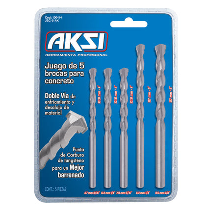 Juego 4 o 5 pcs de brocas para concreto