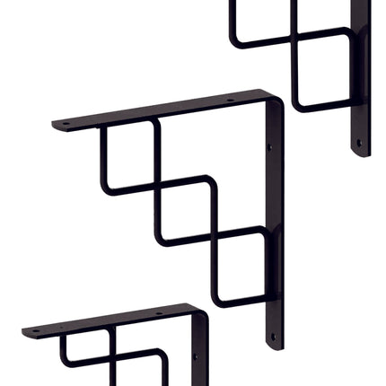 Ménsula de Acero Escalera Negro
