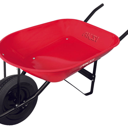 Carretilla de 4.5 ft3 (Roja) Bastidor Metálico Llanta Sólida