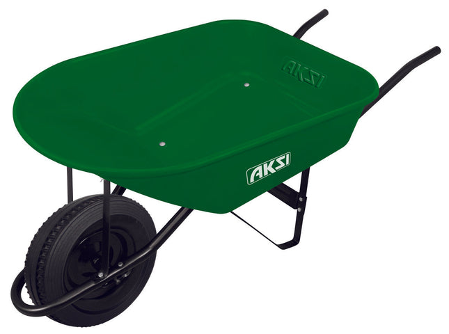 Carretilla de 6.0 ft3 (Verde) (100 lts)  Bastidor Metálico Llanta Sólida