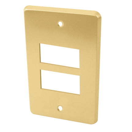 Placa de 1, 2, 3 Módulos, Ciega, Dúplex e Interruptor Vertical de Aluminio BASSIC