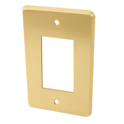 Placa de 1, 2, 3 Módulos, Ciega, Dúplex e Interruptor Vertical de Aluminio BASSIC