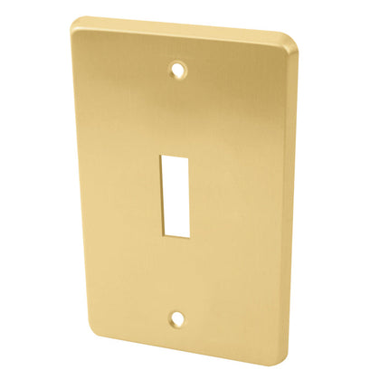 Placa de 1, 2, 3 Módulos, Ciega, Dúplex e Interruptor Vertical de Aluminio BASSIC