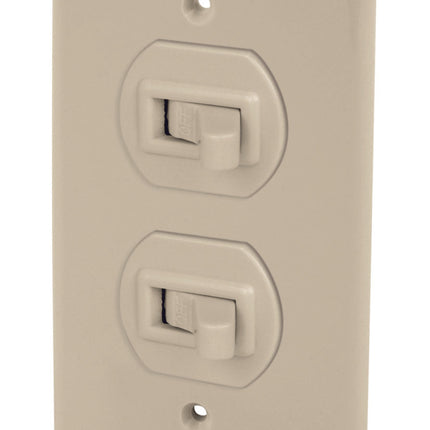 Interruptor de Palanca Doble con Placa Plástica BASSIC