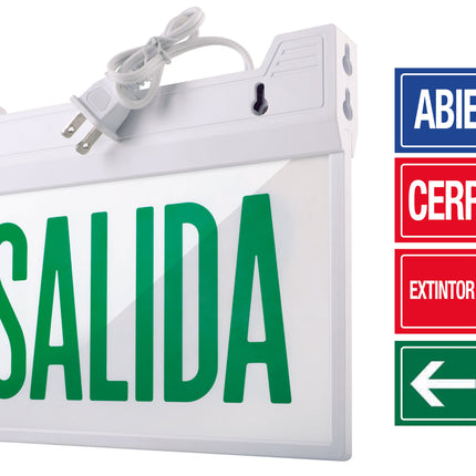 Letrero Luminoso LED con 5 Señalamientos Intercambiables
