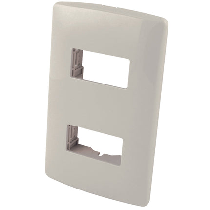 Placa Plástica de 1, 2, 3 Módulos, Ciega y para Contacto Dúplex CLASSIC