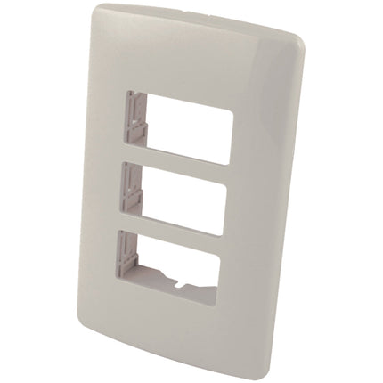 Placa Plástica de 1, 2, 3 Módulos, Ciega y para Contacto Dúplex CLASSIC