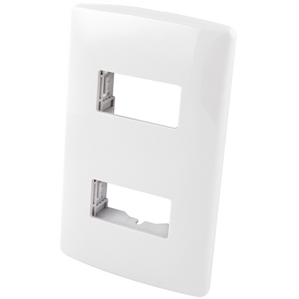 Placa Plástica de 1, 2, 3 Módulos, Ciega y para Contacto Dúplex CLASSIC
