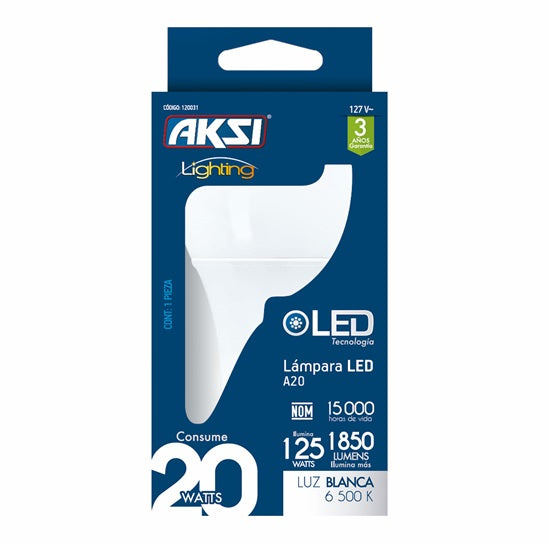 Foco LED Aksi 20W A20 Base E27
