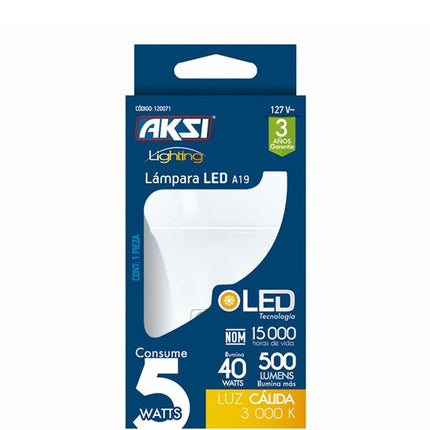 Foco LED Aksi A19 Base E27