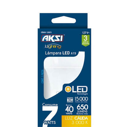 Foco LED Aksi A19 Base E27