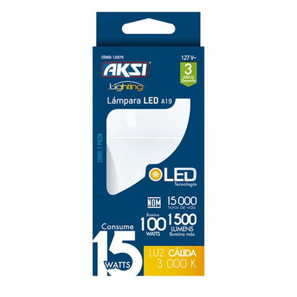 Foco LED Aksi A19 Base E27