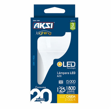 Foco LED Aksi 20W A20 Base E27