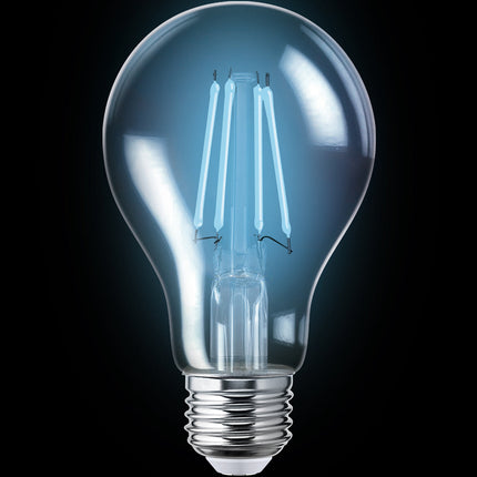 Foco LED Aksi 4W A19 Filamentos E27 Bombilla Traslúcida Azul