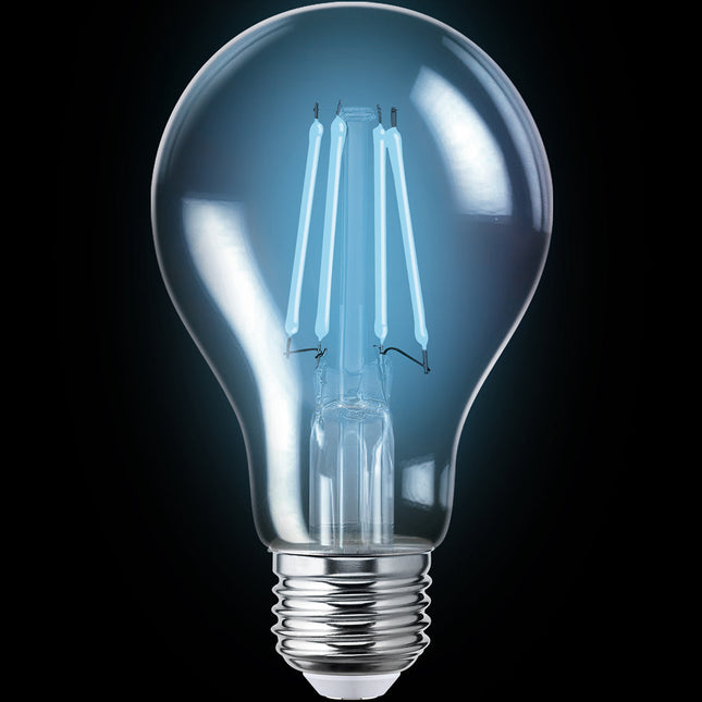 Foco LED Aksi 4W A19 Filamentos E27 Bombilla Traslúcida Azul