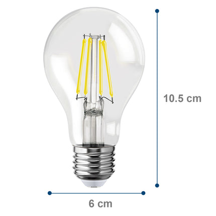 Foco LED Aksi 4W A19 Filamentos E27 Traslúcida Amarillo