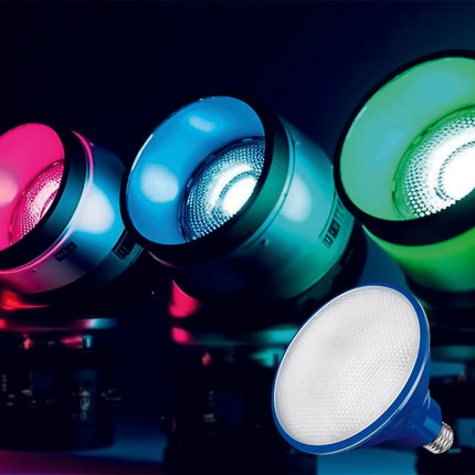 Foco LED Aksi 20W PAR 38 IP65 Base E27 Azul