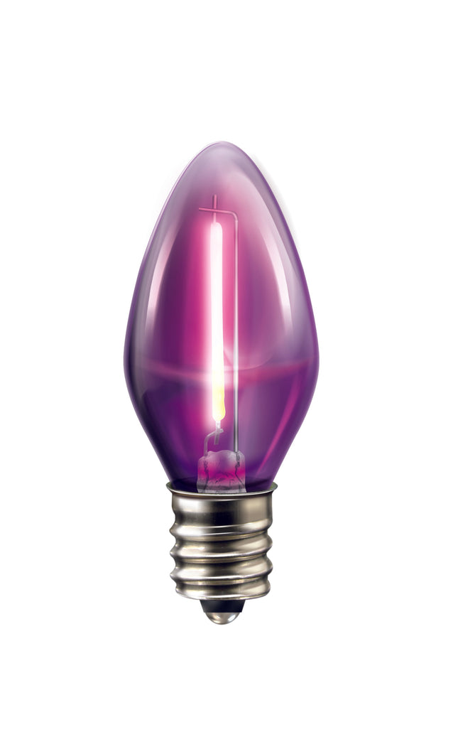 Pack de 2 focos Aksi 0.5W Vela Base E12 Colores Traslúcidos