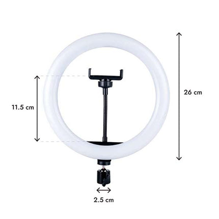 Aro de luz Aksi 26 cm Multitonalidad