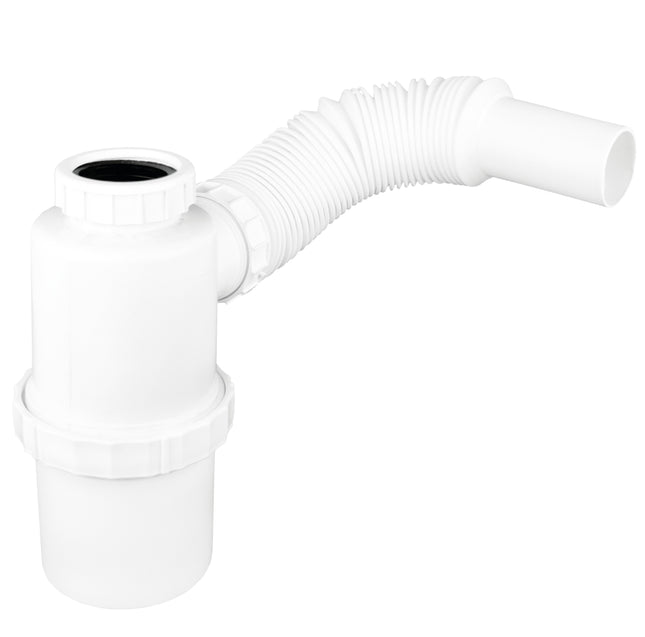 Céspol Flexible con Bote y sin Contracanasta para Fregadero 1 1/2"