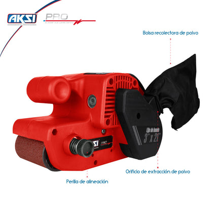 Lijadora de Banda 900W 3" x 21" Profesional