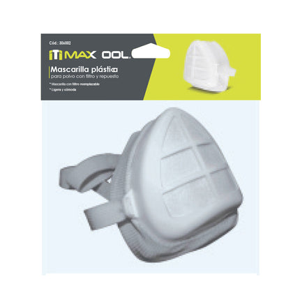Mascarilla Plástica con Filtro y Repuesto