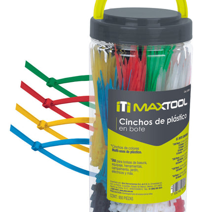 Cinchos de plastico en bote  650 pzs