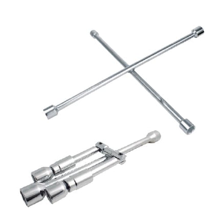 Llave de Cruz Plegable 14" Sockets 17mm, 3/4", 13/16", 7/8"