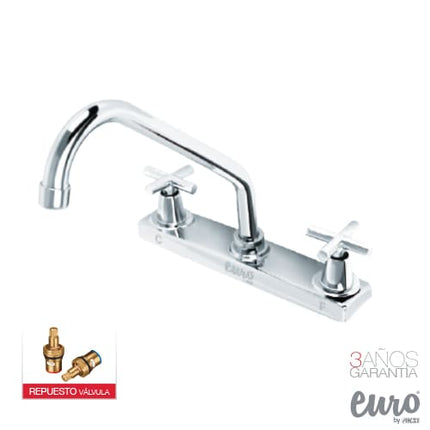 Mezcladora/Fregadero 8" Cuello de Ganso