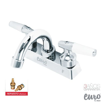Mezcladora/Lavabo 4" Cuello de Curvo