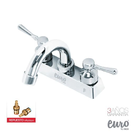 Mezcladora/Lavabo 4" Cuello Curvo