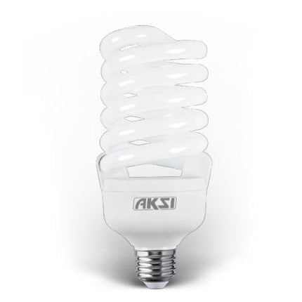Foco Ahorrador Aksi 45W Espiral Alta Potencia E27 Luz Fría