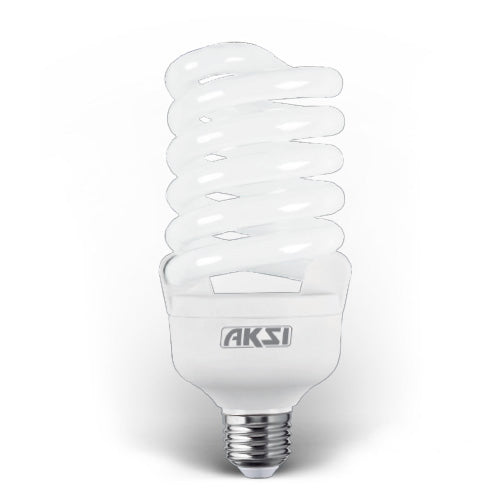 Foco Ahorrador Aksi 45W Espiral Alta Potencia E27 Luz Fría