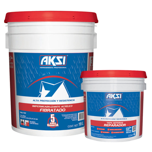 KIT IMPERMEABILIZANTE + TAPA GOTERAS