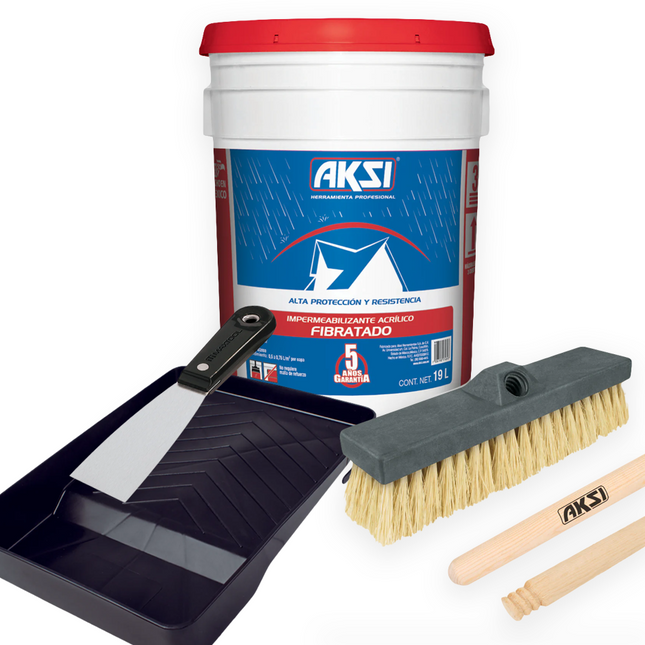 KIT Impermeabilizante + Cepillo + Espátula + Charola